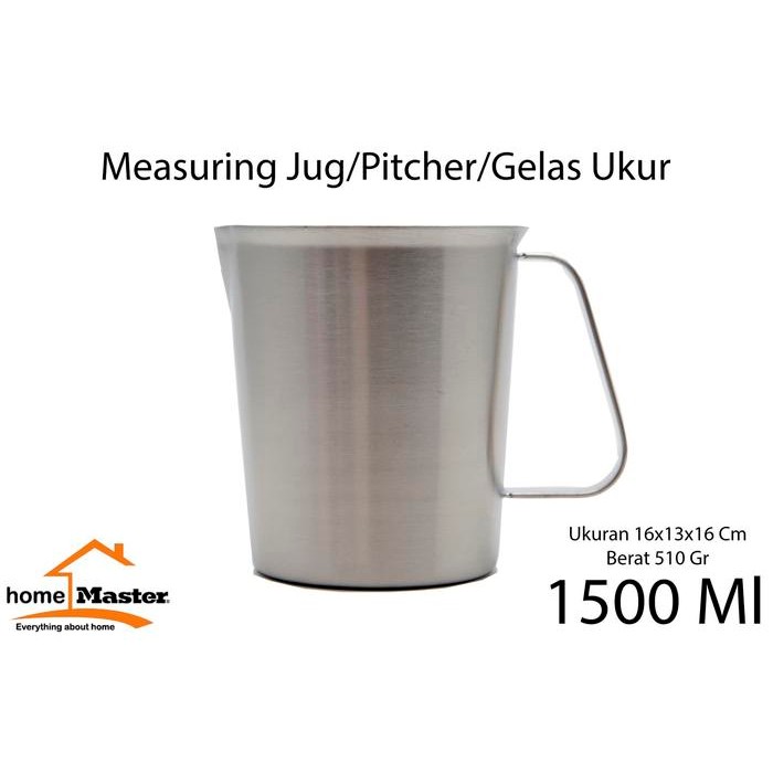 ถ้วยตวงสแตนเลส/Pitcher/Jug 1500 Ml Pus1500