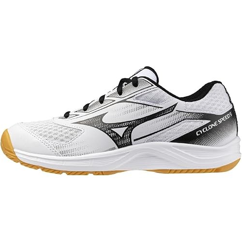 รองเท้าวอลเลย์บอล Mizuno Cyclone Speed 5 Jr. กิจกรรมสโมสรจูเนียร์ Indoor Wide Lightweight Kids White