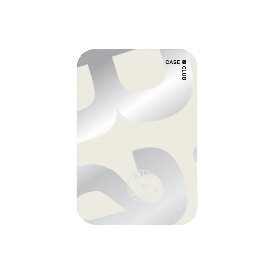 CaseClub เคสคลับ Magnetic Mirror Cardholder Stand ที่ใส่บัตร แม่เหล็ก มีกระจกและขาตั้ง Rally Silver lining