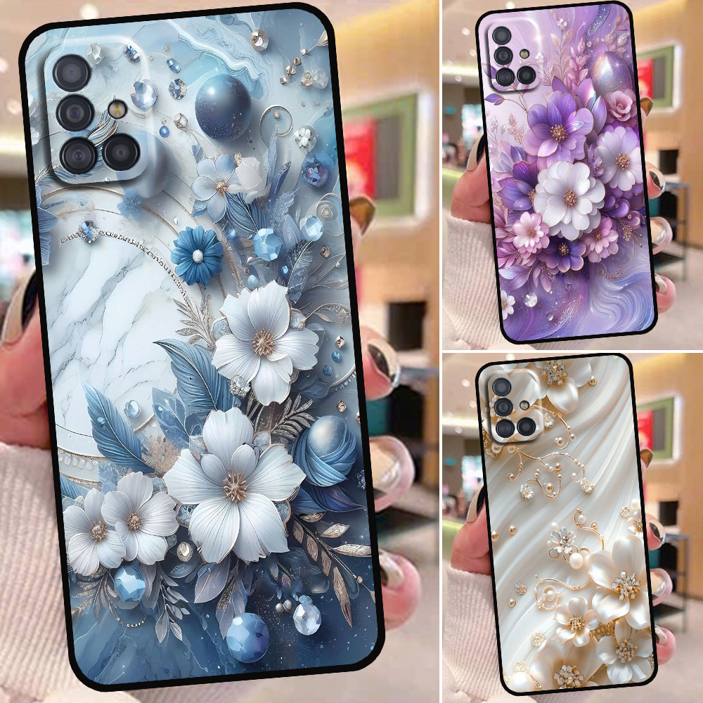 เคส Samsung A31 / A51 / A71 / M51 พิมพ์ลายดอกไม้สุดหรู