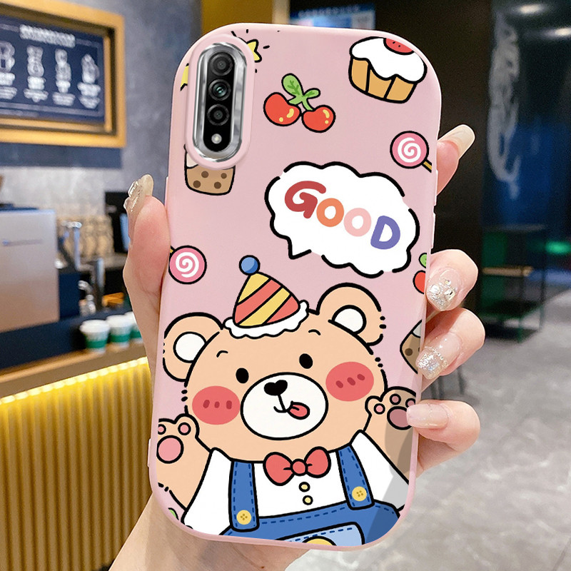 เคสสำหรับ OPPO A31 2020 A8 เคสโทรศัพท์หมีน่ารักกันกระแทกกลมและอ้วน