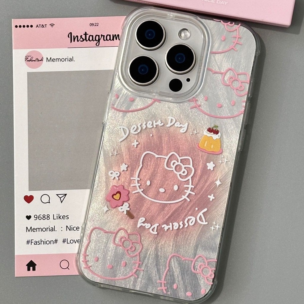 Hello Kitty Cake Soft Line Casing Hp Iphone 11 13 15 16 Pro Max 17 Air 17 Pro Max 16 Plus 14 Plus 14