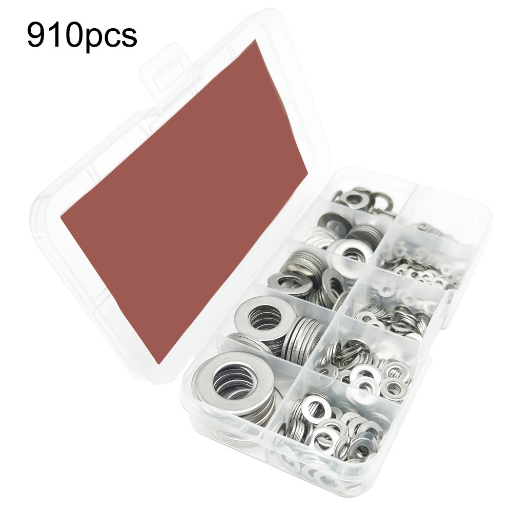 GJ-xk 910 ชิ้น/200 ชิ้นสกรูสแตนเลสเครื่องซักผ้าแบน Spacer เครื่องซักผ้าโลหะชุดยึด