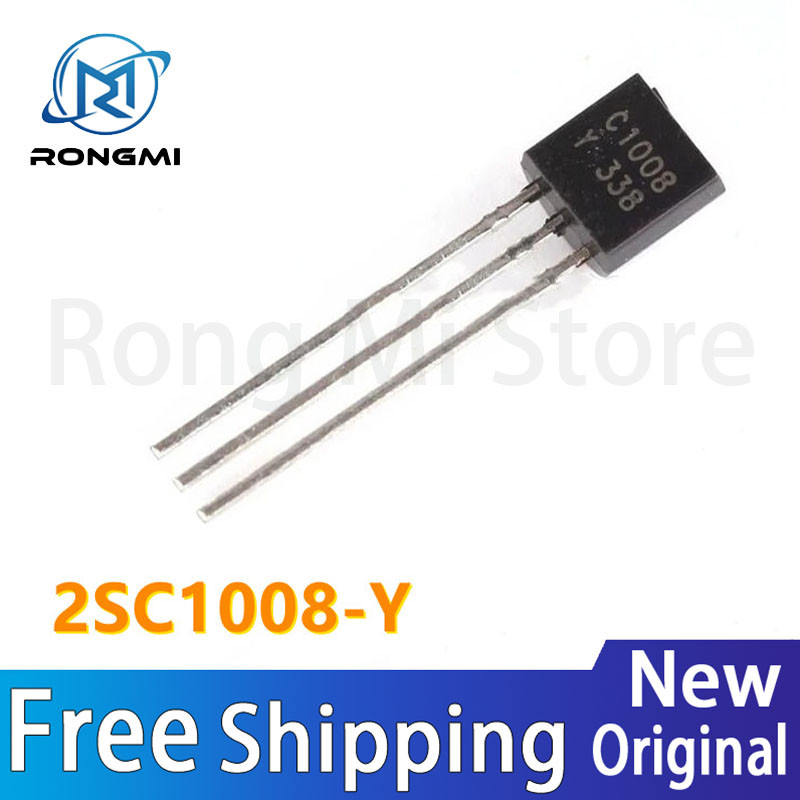 100 ชิ้น 2SC1008-Y 2SC1008 NPN ทรานซิสเตอร์ 80V 0.7A 0.8W TO-92 ในสต็อกขายส่งจัดส่งฟรี