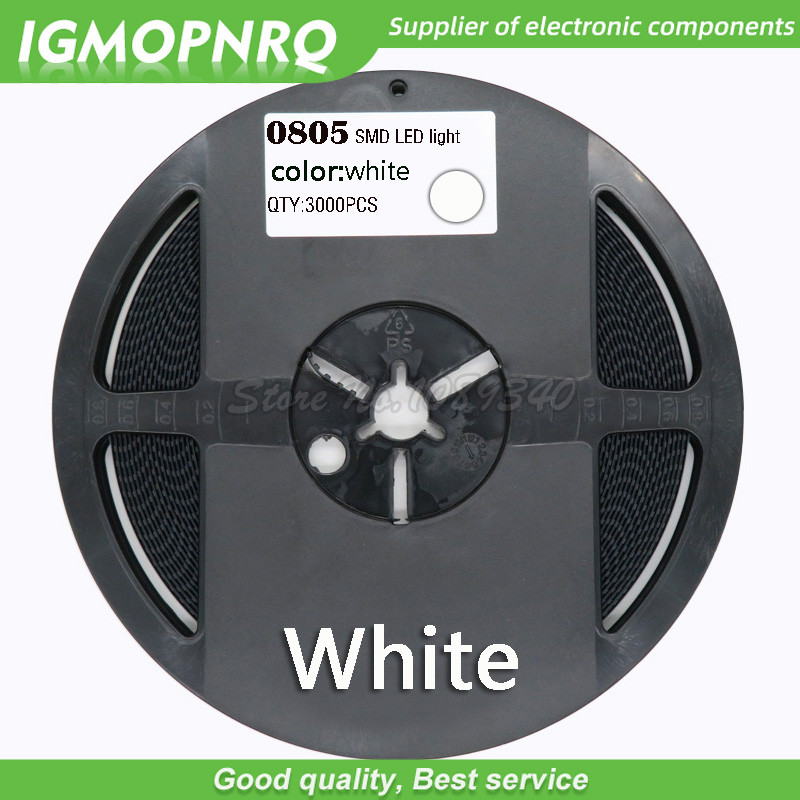 1reel 3000PCS 0805 SMD LED ไดโอดสีขาวไฟ LED IGMOPNRQ