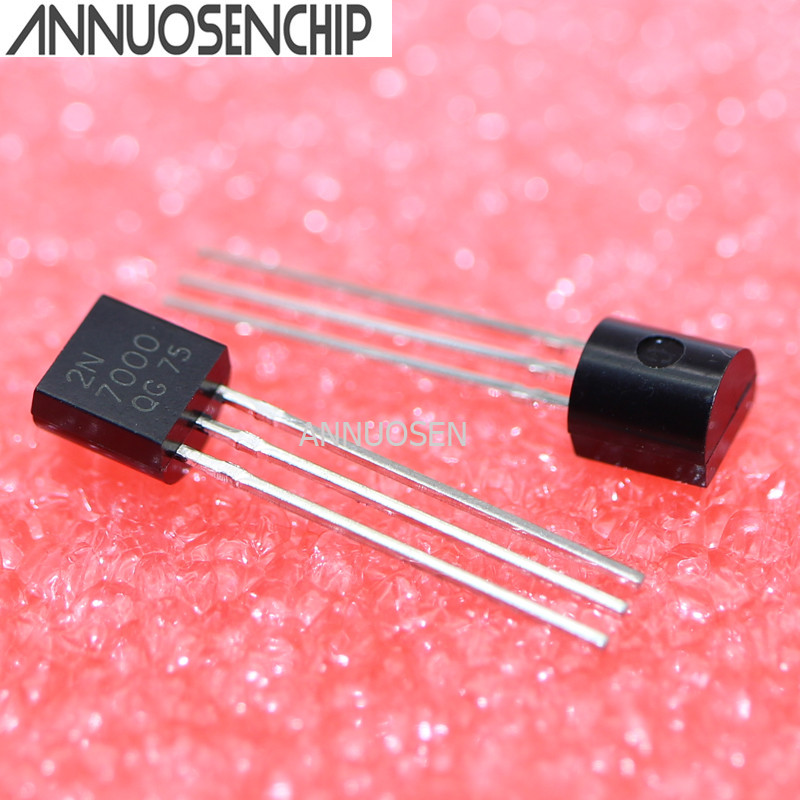 1000 ชิ้น 2N7000 MOSFET N-CH 60V 200MA TO-92 NEW GOOD QUALITY