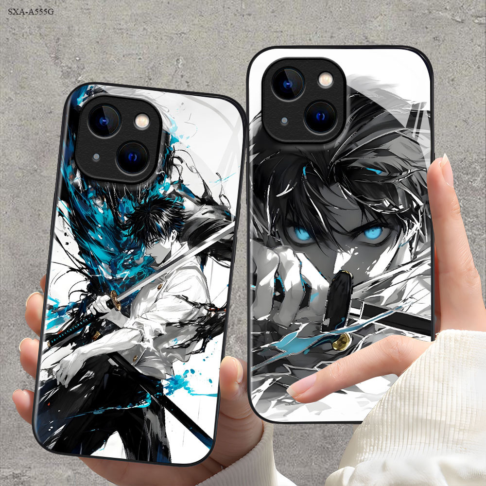 เคส Samsung Galaxy A55 A06 A16 A05S A04S A13 A05 A15 A35 A34 A25 A14 A04 A70 A72 A24 A80 A9 A8 A6 Plus 2018 4G 5G Glass
