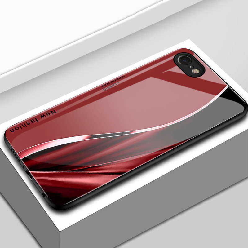 เคสสำหรับ iPhone 6 Plus 6s Plus 7 Plus 8 Plus X Xs Max Xr เคสโทรศัพท์เส้นเปลือกแก้วกันกระแทก