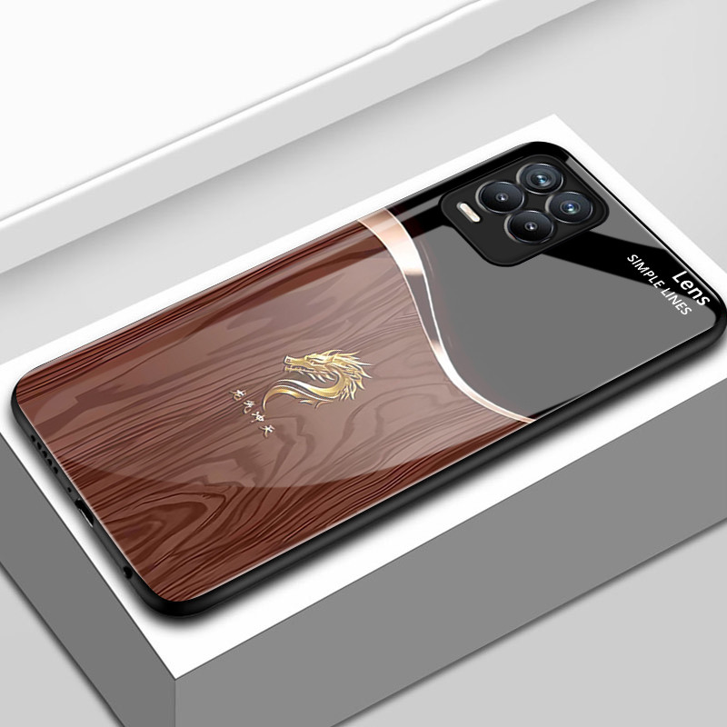 เคสสำหรับ Realme 8 5G 8s 5G 8 Pro เคสโทรศัพท์มังกรเปลือกแก้วกันกระแทก