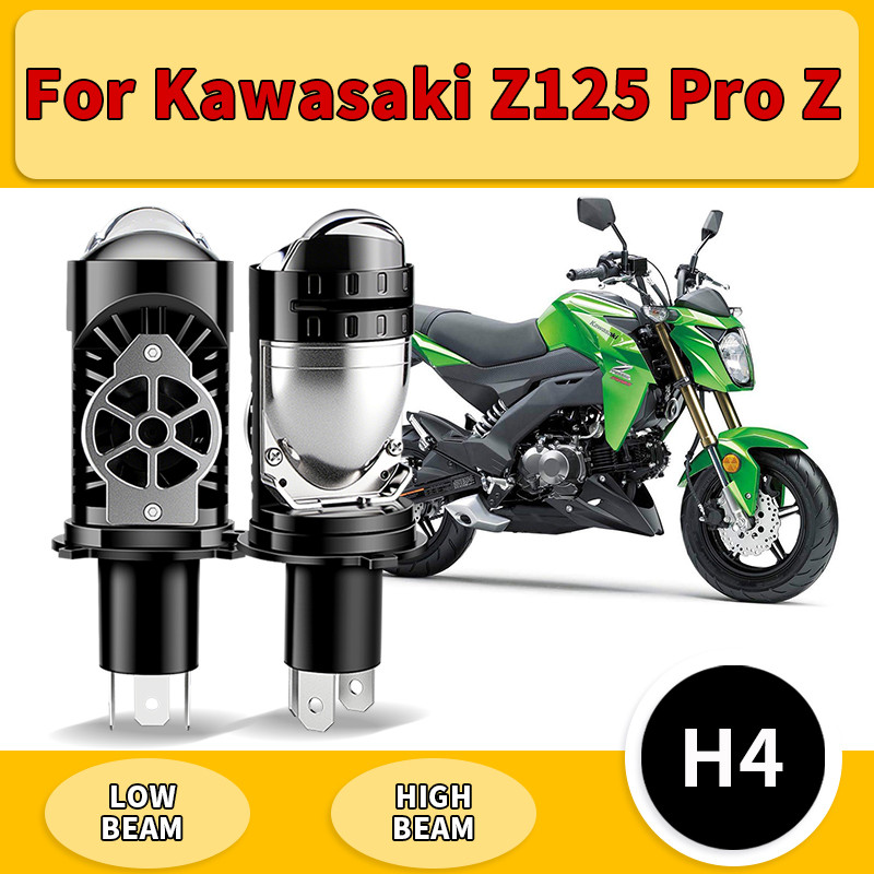 1PC/2PCS สําหรับ Kawasaki Z125 Pro Z H4 Mini โปรเจคเตอร์เลนส์ซ้ายขวามือ 6000K ไฟหน้ารถหลอดไฟ CANBUS 