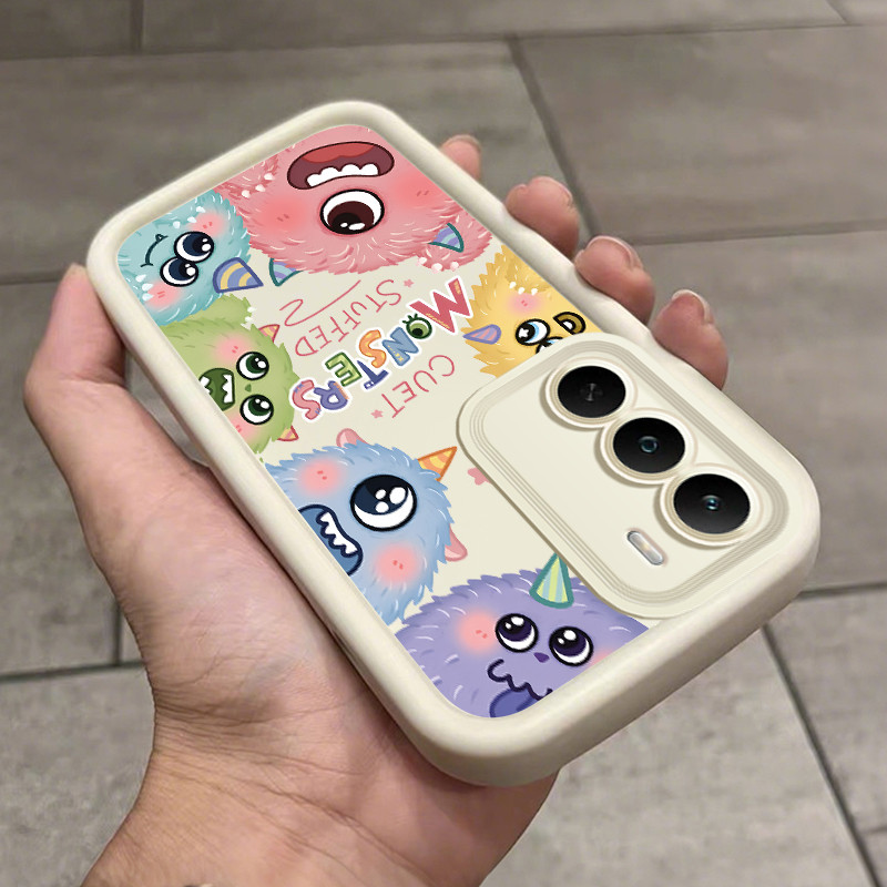 เคสสำหรับ Realme C75 4G C75X 4G 14X 5G เคสโทรศัพท์สัตว์ประหลาดน่ารักสามสีซิลิโคนกันกระแทก