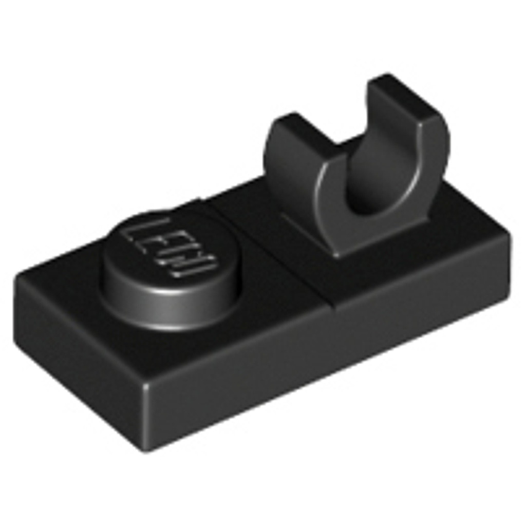 Brick2cube Part - Plate, Modified 1 x 2 with Open O Clip on Top - 44861