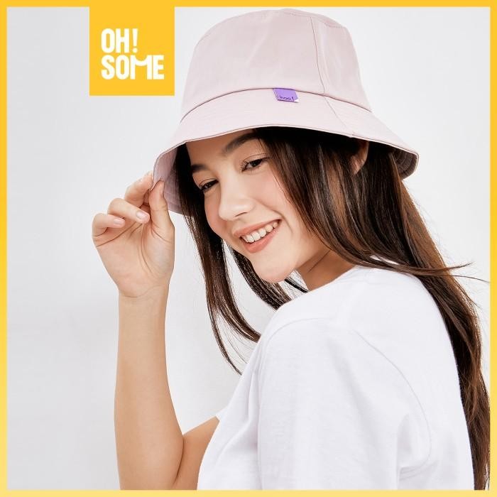 Choice - Ohsome Mostohata หมวกบักเก็ตธรรมดาเรียบง่ายสําหรับผู้ชายและผู้หญิงสไตล์เกาหลี