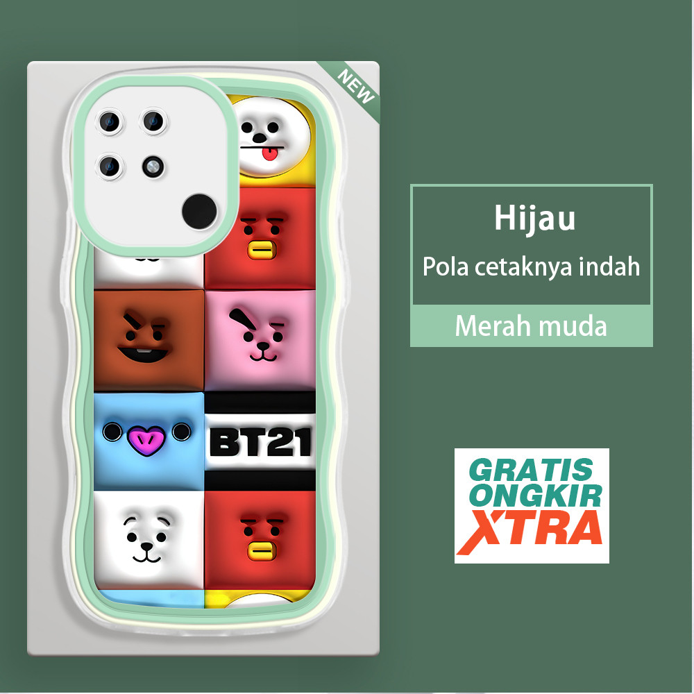 Jasouwe Realme 2 Pro Narzo 20 30 30A 20A 50 Pro 50i 50A Prime Q5 ล่าสุด HP ปลอก BTS BT21 รูปแบบ 3D s