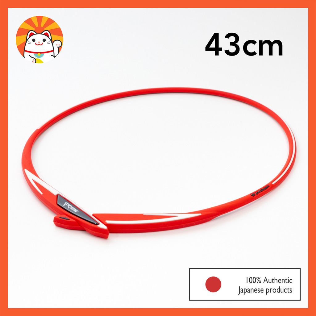 Phiten ไฟเท่น RAKUWA EXTREME สร้อยคอ ไม้กางเขนสีแดง/ขาว 43ซม. p008 [Direct from Japan]