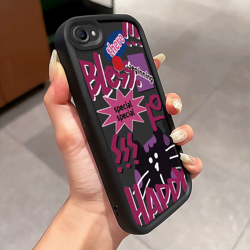 MATA OPPO F5 F7 F5 Youth Case Casing Icon บุคลิกภาพรูปแบบ HP เคสซิลิโคน Softcase Sky Eyes บันได