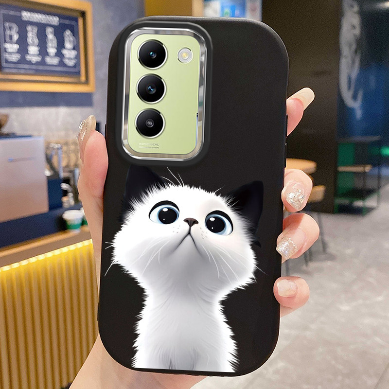 เคสสำหรับ VIVO Y100 5G เคสโทรศัพท์แมวน่ารักกันกระแทกกลมและอ้วน ราคา ถูกที่สุด ดีลบีเคเค แกลเลอรีภาพที่ 3