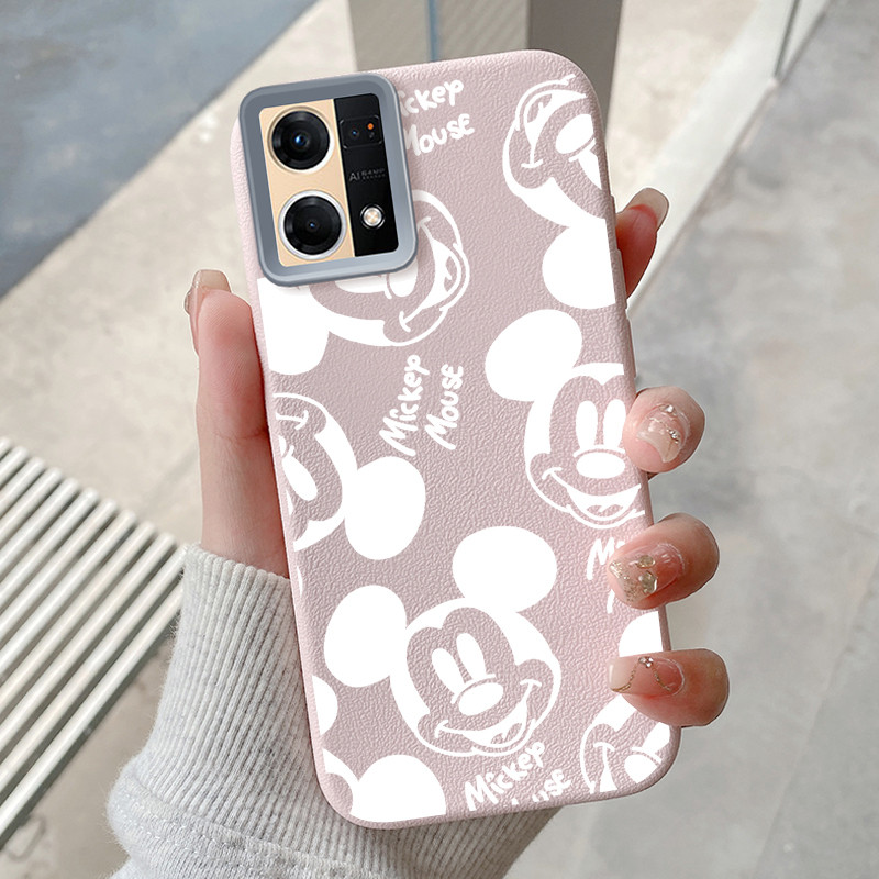ปลอก Hp สําหรับ OPPO Reno 7 4G Reno 8 4G F21 Pro F21s Pro เคสรูปแบบ Simple Mickey Mouse Kesing HP Ce