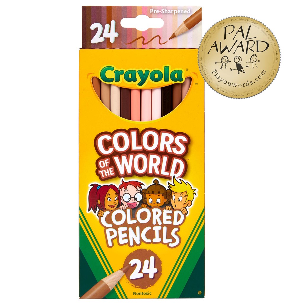 Crayola 24Ct  Colors of the World Colored Pencils เครโยล่า ดินสอสี จากเฉดผิวคนทั่วโลก 24สี 68-4607