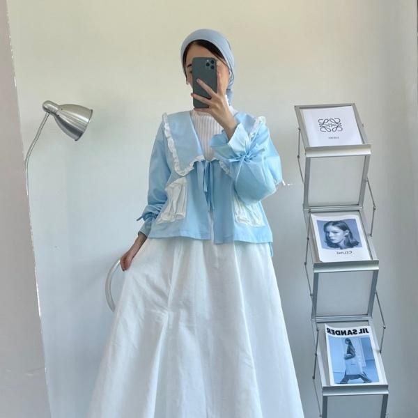 D1yv- Vav - คาร์ดิแกน Gweeny / คาร์ดิแกนสายคล้องคอน่ารัก Crop Outer คาร์ดิแกน / Cardy สไตล์เกาหลี -P