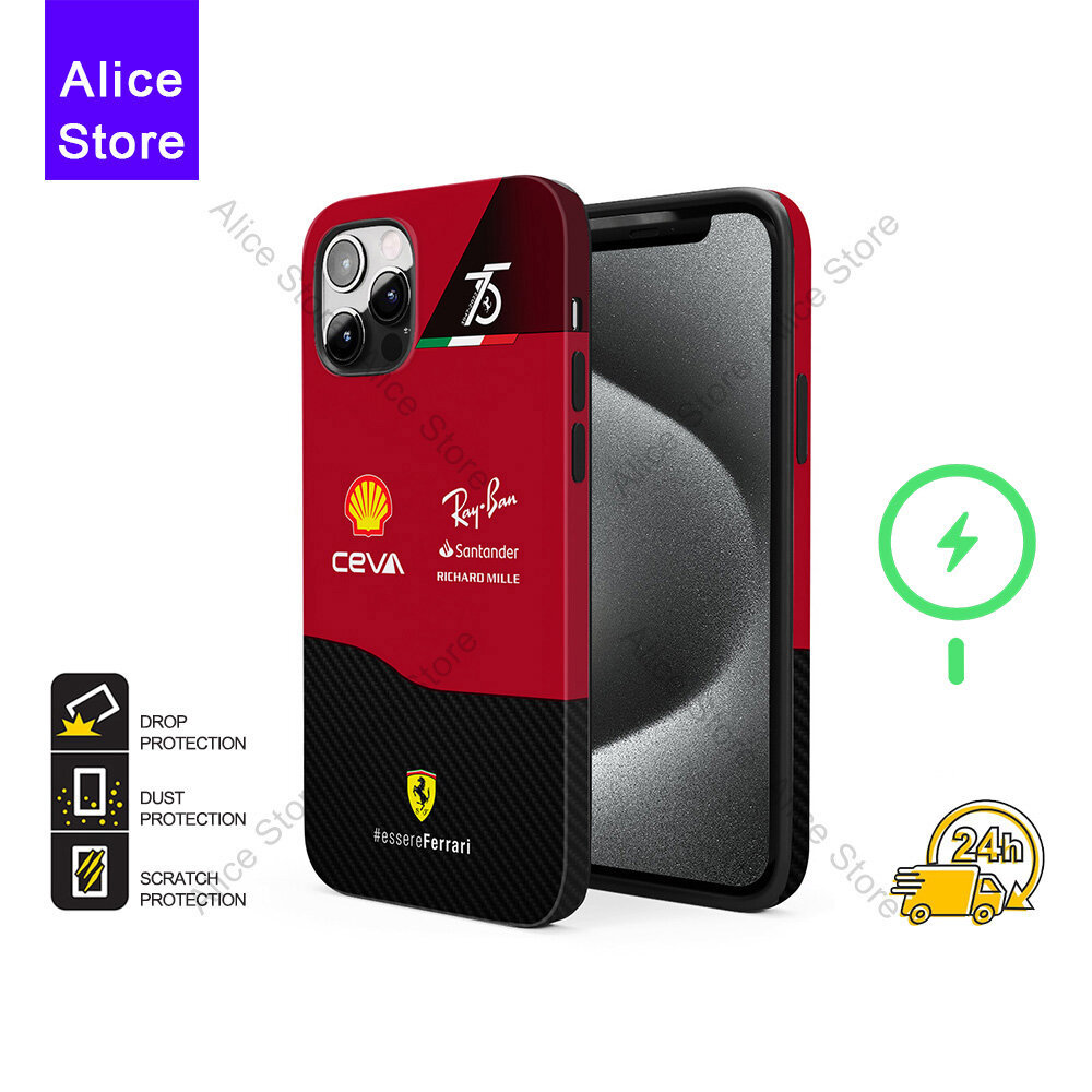 Scuderia F1-75 เคสโทรศัพท์สําหรับ iPhone 17 Pro Max / iPhone 16 Pro Max / 15 / 14 / 13 เคสป้องกัน F2