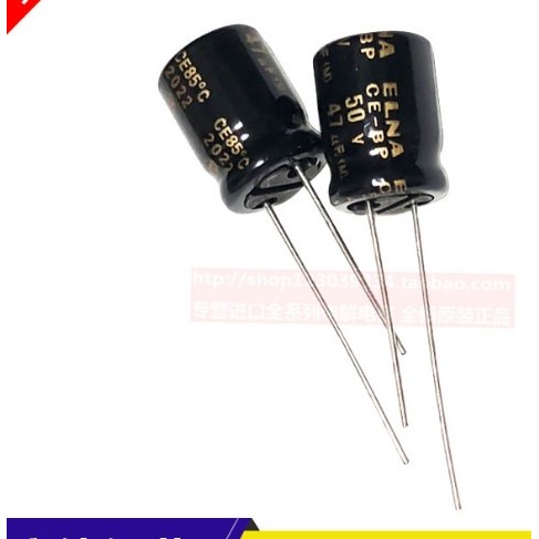 3PCS 47UF 50V ญี่ปุ่น ELNA ELNA ตัวเก็บประจุ 50V47UF 10 * 12 BP RBD สัญญาสีดําทอง