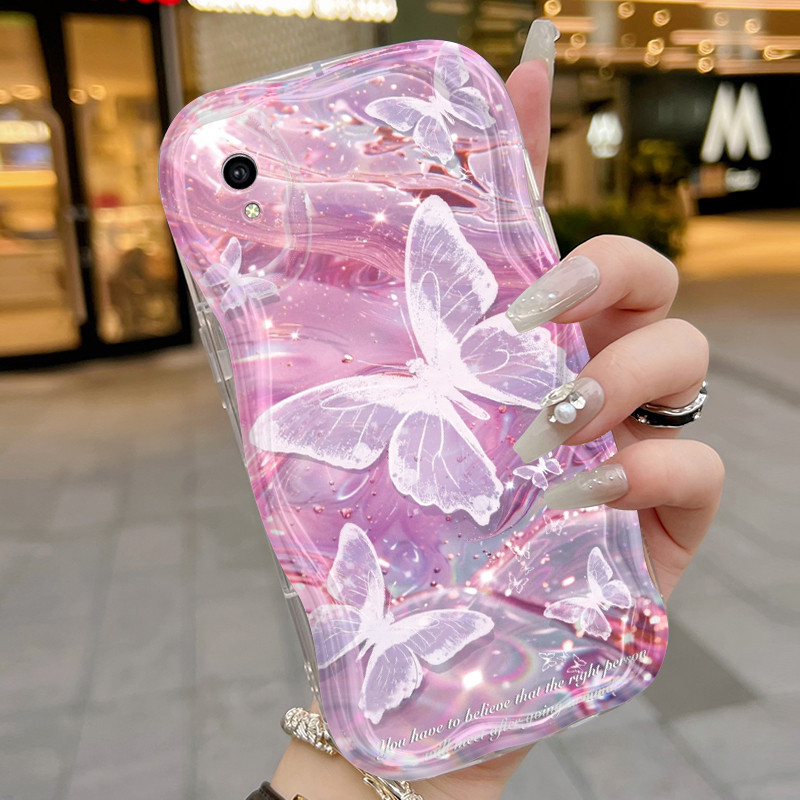 เคส VIVO Y91C Y90 Y1s เคสใส การ์ตูนผีเสื้อทาสีสวยงาม Z4838