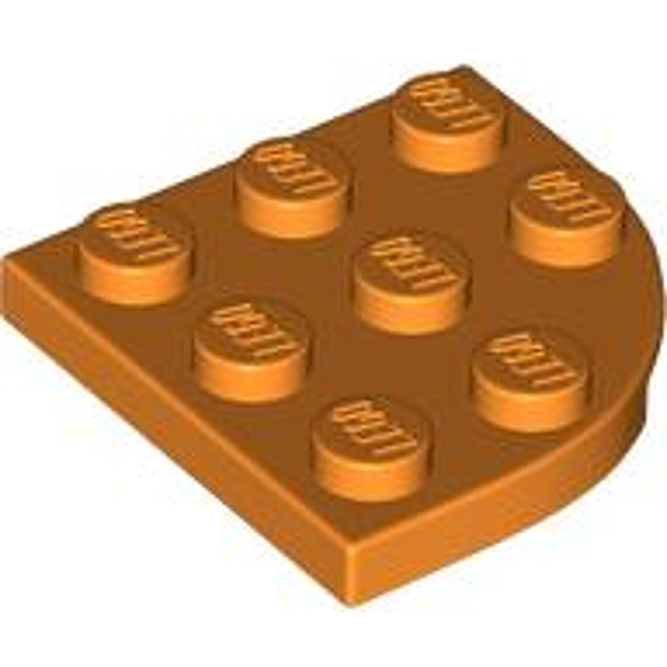 Brick2cube Part - Plate, Round Corner 3 x 3 - 30357