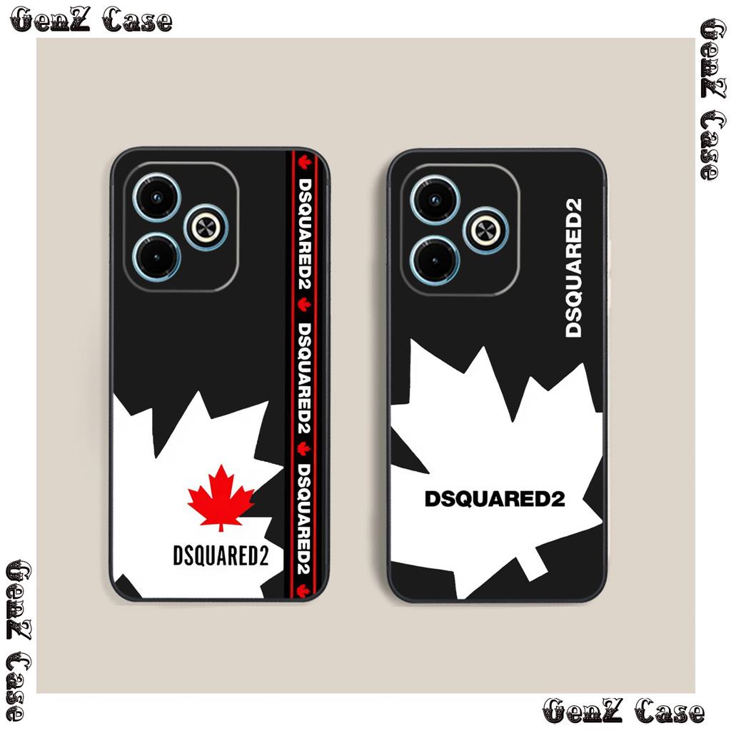 เคส Infinix HOT 40 / HOT 40 PRO / HOT 40i ขอบสี่เหลี่ยมพิมพ์ลายใบเมเปิ้ล Dsquare2 icon hot trend