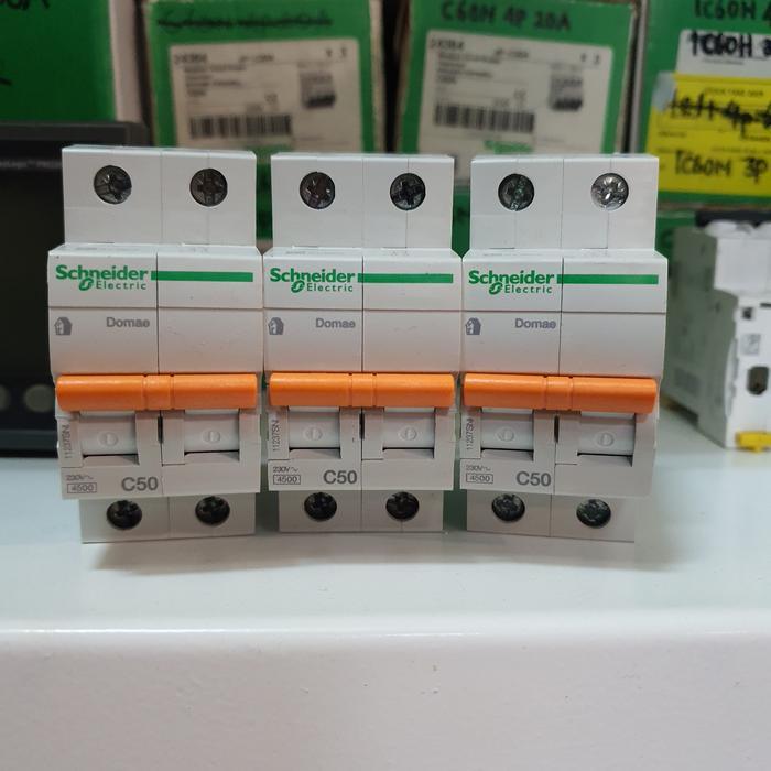 SCHNEIDER Mcb schnider domae 2P C50 50A เดิม