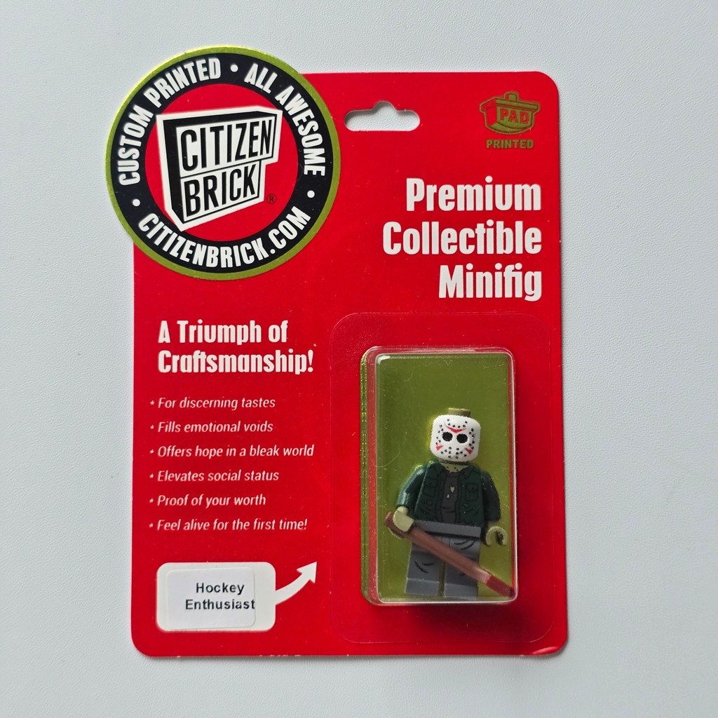 Pearbrick |instock| Citizen Brick Hockey Enthusiast - Jason Friday 13th CUSTOM