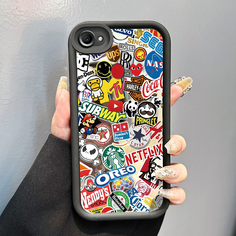 HP OPPO F5 F7 F5 Youth Case Case Icon Pattern Phone Case Cesing Mirror Case Silicone Softcase