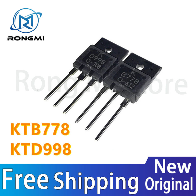 10 คู่ 100% ใหม่นําเข้า original KTB778 KTD998 TO-3PF เครื่องขยายเสียง B778 D998 ทรานซิสเตอร์ 2SB778