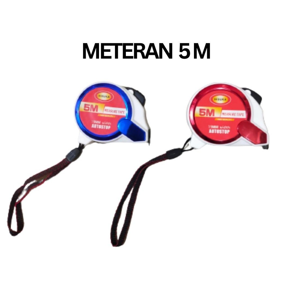 HISUKA 5 เมตรแผ่นลิ้น Autostop เทปวัดม้วนเมตร/สีขาว Auto Lock เครื่องมือก่อสร้าง 5M - CHY88