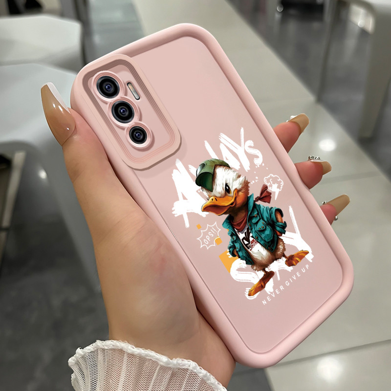 เคสสำหรับ VIVO V23E 4G V23E 5G Y75 เคสโทรศัพท์เป็ดเป็ดสามสีซิลิโคนกันกระแทก