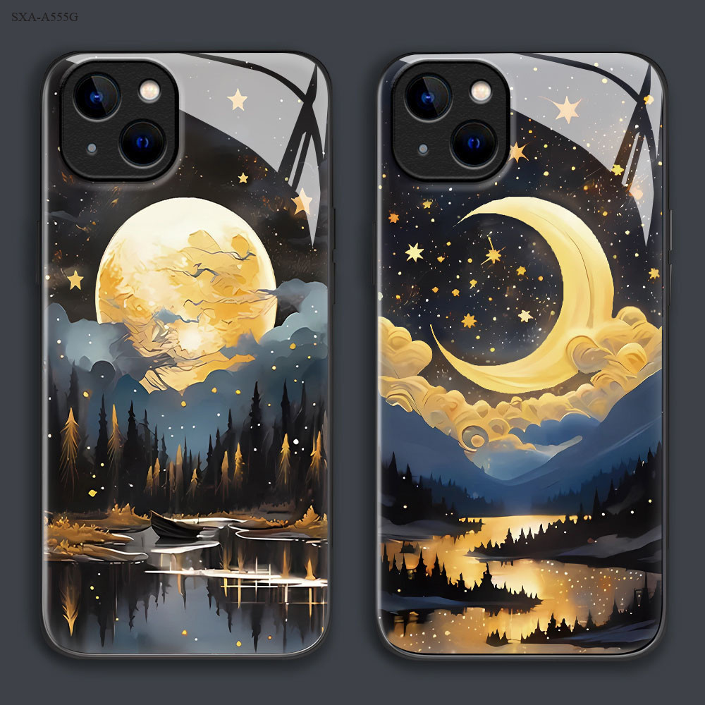 Samsung Galaxy A55 A06 A16 A05S A04S A13 A05 A15 A35 A34 A25 A14 A04 A70 A72 A24 A80 A9 A8 A6 Plus 2018 4G 5G เคส Glass