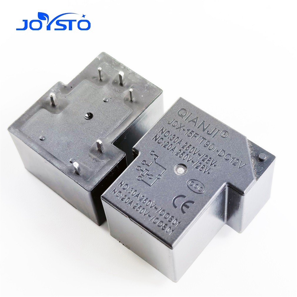 2 ชิ้น JQX-15F(T90)-DC12V JQX-15F(T90)-DC24V QIANJI รีเลย์พลังงาน 6 พิน 30A หนึ่งเปิดและปิด