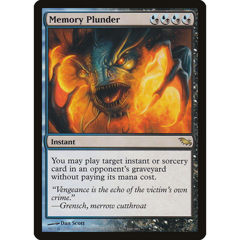 Memory Plunder การ์ด Magic the Gathering [MTG] ของแท้