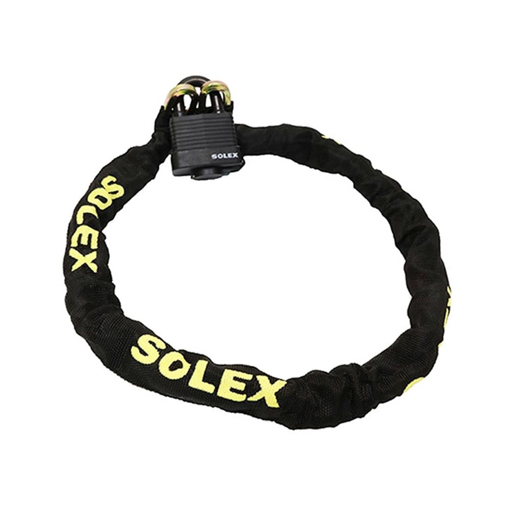 SOLEX โซ่คล้องทั่วไป พร้อมกุญแจ WP50 7 มม. 100 ซม. สีดำ จัดส่งโดย HomePro