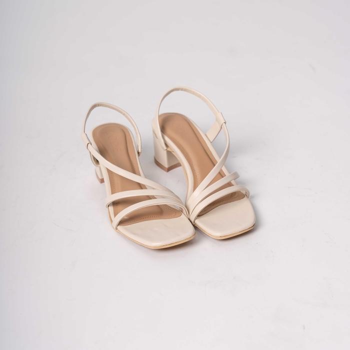 Choice - Zode Karen Heels - รองเท้าส้นสูงผู้หญิง - ส้น 5 ซม. - รองเท้าแตะสีดําและสีเบจ