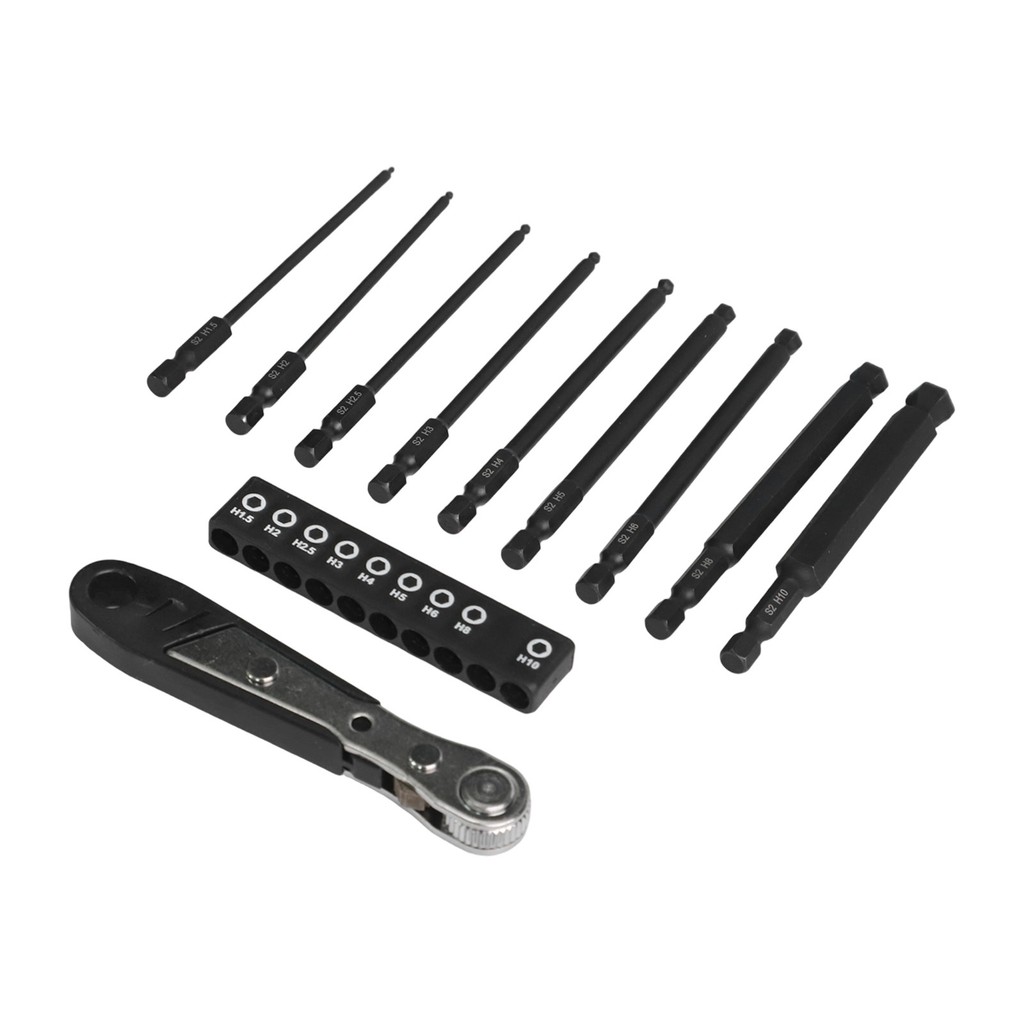 [LST] Ball End Hex Bit Set 100mm Ball Head ไขควง Bit 1/4 นิ้ว Hex Shank Magentic