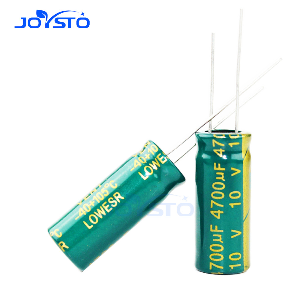10 ชิ้น/ล็อต 10V 4700UF 10*25 20% RADIAL อลูมิเนียม electrolytic capacitor 20% 10v4700uf