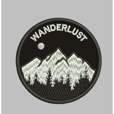 HD-R82 WENDERLUST ADVENTURE MOUNTAIN LOGO PATCH EMBROIDERED BET/EMBLEM อุปกรณ์เสริม