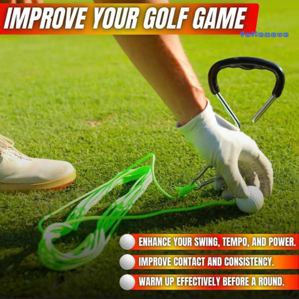 Fullemove Golf Swing Trainer Golf Ball บน String Swing Training Aid 50 ฟุต Swing Feedback อุปกรณ์ฝึก