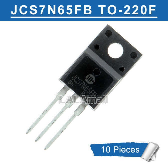 10pcs JCS7N65FB TO-220F JCS7N65 7N65 TO220F 7A/650V MOSFET ทรานซิสเตอร์ใหม่เดิม