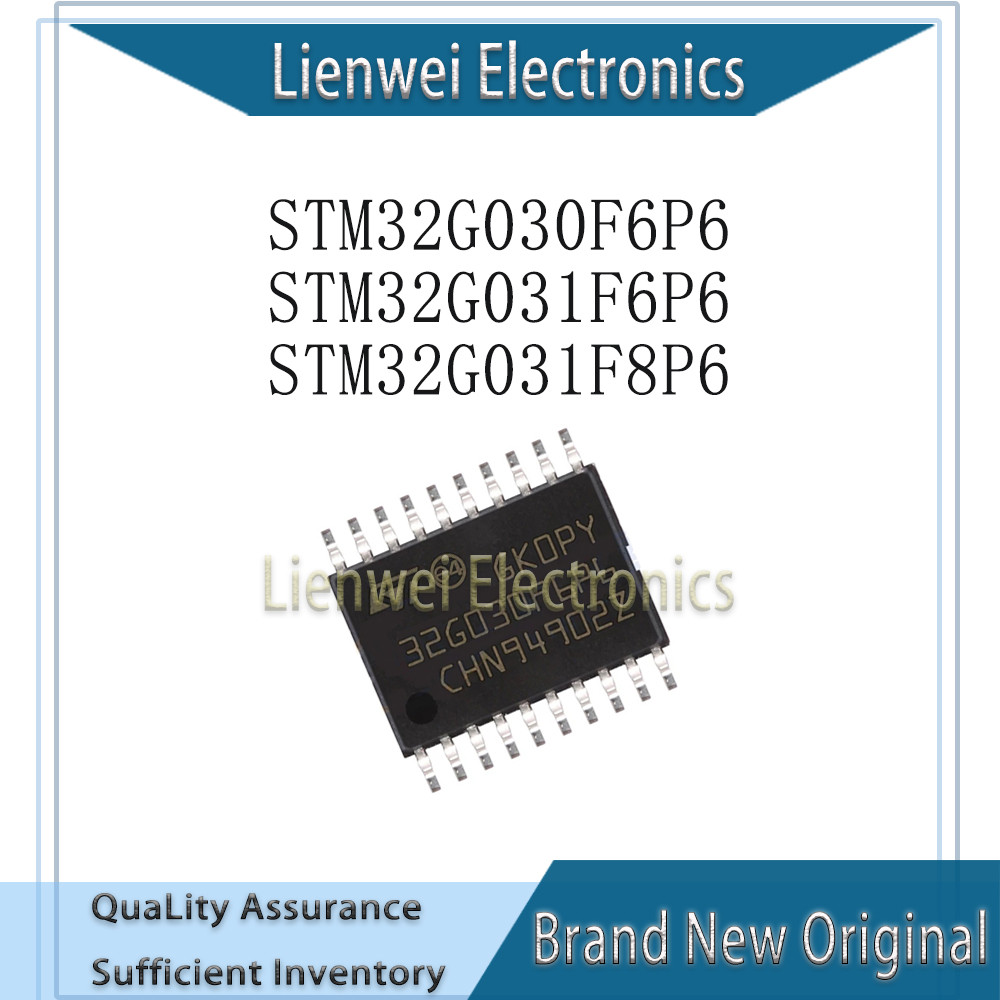 100% ใหม่เดิม STM32G030F6P6 STM32G031F6P6 STM32G031F8P6 IC MCU ชิปเซ็ต TSSOP-20