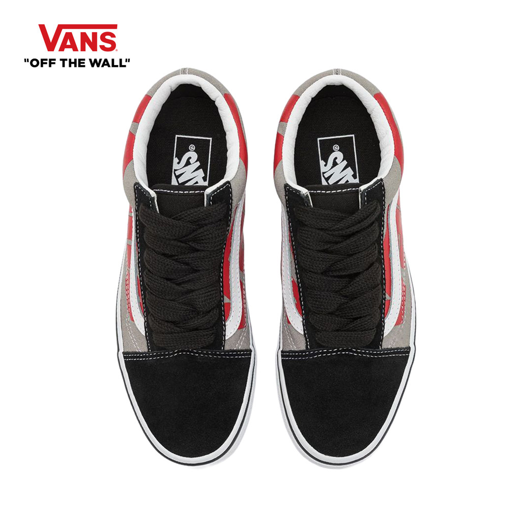 VANS OLD SKOOL - JUMBO VANS BLACK/WHITE รองเท้าผ้าใบ แวนส์ ผู้ชาย ผู้หญิง - รูปที่ 3