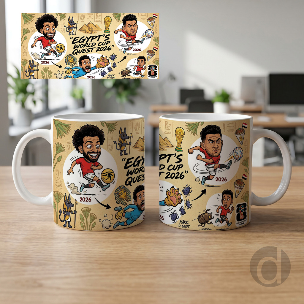 Egypt team caricature World Cup V2 Mug