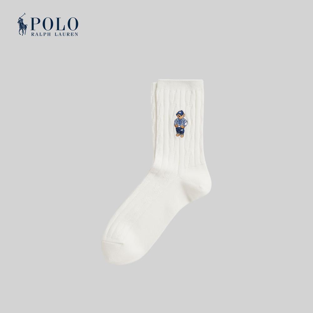 Polo Ralph Lauren Bear ถุงเท้าผู้ชาย รุ่น MAPOHOS03421111 สีขาว