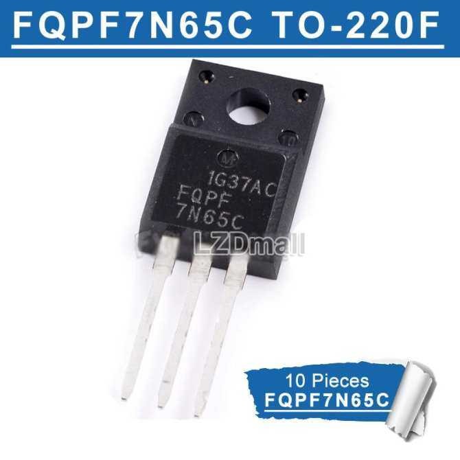 10pcs FQPF7N65C TO-220F 7N65C FQPF7N65 7N65 TO220F 7A 650V N-Channel MOSFET ใหม่เดิม